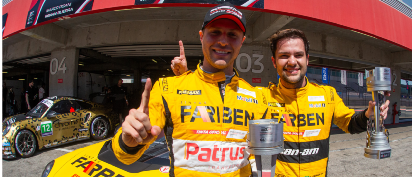 Marçal Muller e Felipe Fraga, com o Porsche #544, anotam a pole do GP Paulo Pinheiro no Algarve